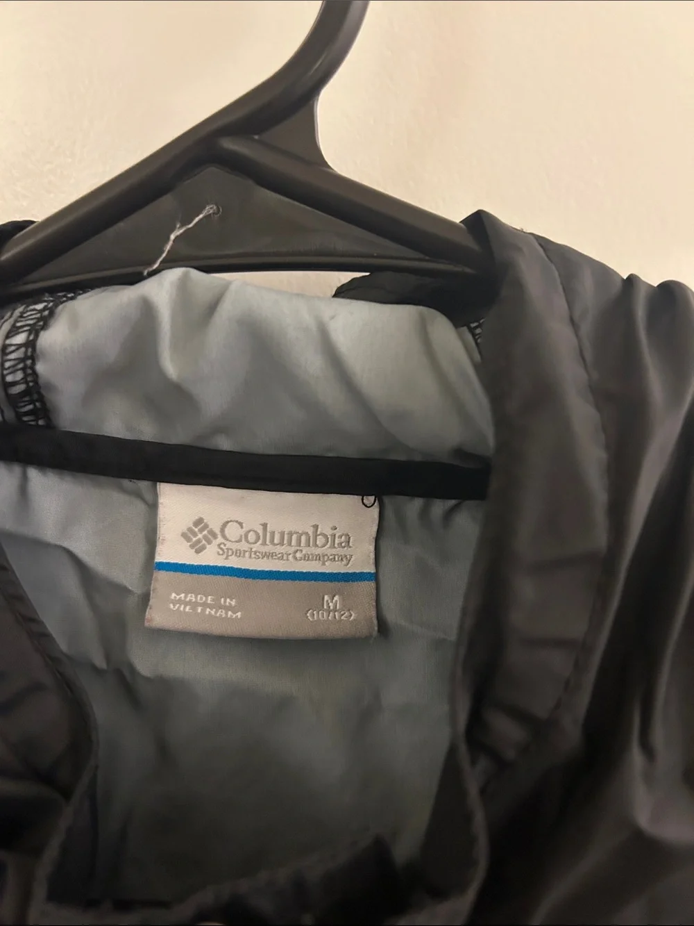 Columbia Kids Black Hooded wind breaker Jacket